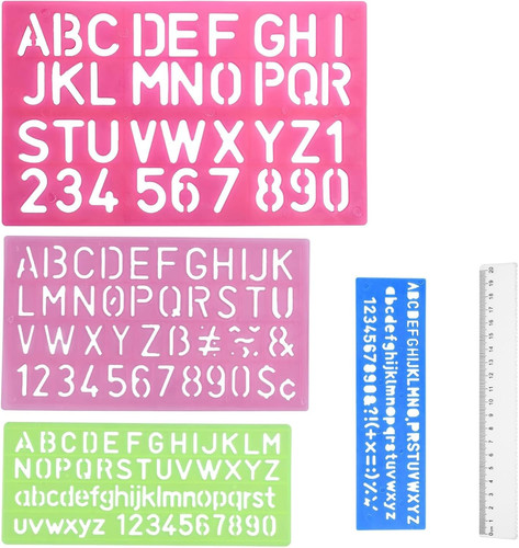 Buchstabenschablonen set aus - buchstabenschablonen-set,