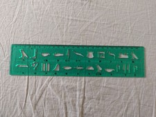 grünes Lineal Schablone