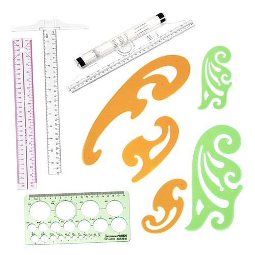 Teiliges zeichenlineal set - 9-teiliges, zeichenlineal-set