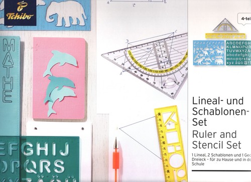 Lineal und schablonen set - und,